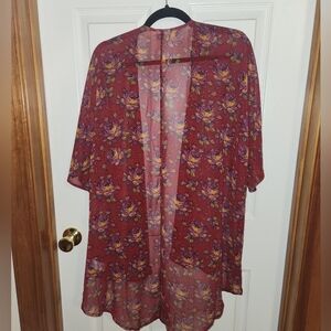 LulaRoe Lindsay Light Weight Sheer Cover-Up Size Small NWT